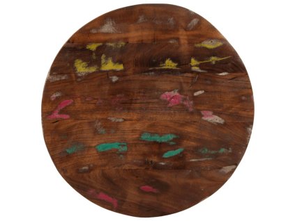 Stolní deska Ø 60 x 3,8 cm kulatá masivní recyklované dřevo 370025