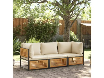 3dílná zahradní sedací souprava s poduškami masivní akácie 3214917