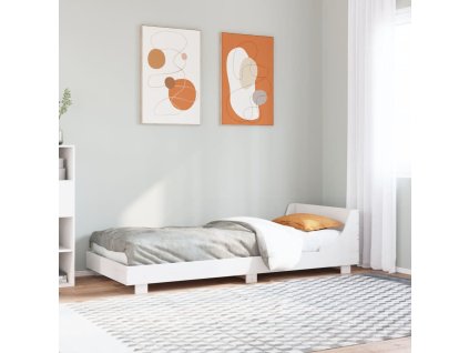 Postel bez matrace bílá 75 x 190 cm masivní borovice 850753