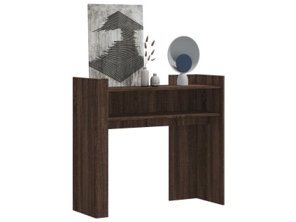Konzolový stolek hnědý dub 100 x 35 x 90 cm kompozitní dřevo 848471