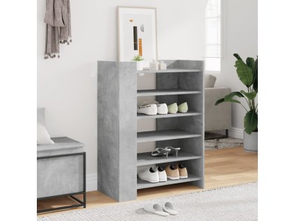 Botník betonově šedý 74,5 x 37,5 x 100 cm kompozitní dřevo 848433
