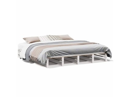 Postel bez matrace bílá 180 x 200 cm masivní borovice 3302319