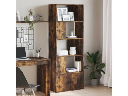 Knihovna kouřový dub 70 x 36 x 189 cm kompozitní dřevo 3295321