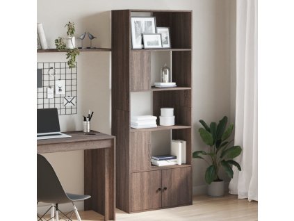 Knihovna hnědý dub 70 x 36 x 189 cm kompozitní dřevo 3295323
