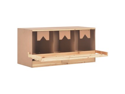 Snáškové hnízdo 3 boxy 96 x 40 x 45 cm masivní borovice 170656