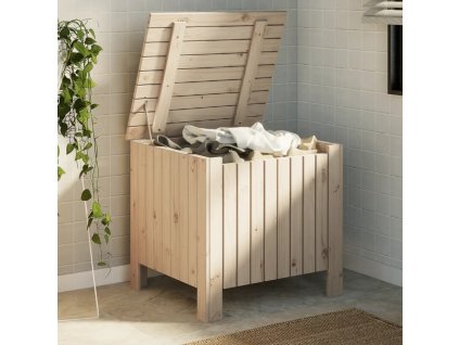 Úložný box s víkem RANA 60 x 49 x 54 cm masivní borové dřevo 4002327