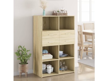 Skříň highboard dub sonoma 80 x 42,5 x 124 cm kompozitní dřevo 3281387