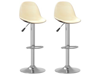 Barové židle 2 ks krémové textil 333383