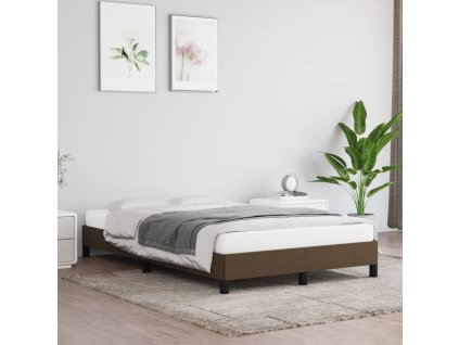 Rám postele bez matrací tmavě šedá 120x190 cm textil 379485