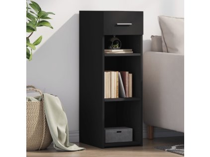 Příborník černý 30 x 42,5 x 93 cm kompozitní dřevo 846307