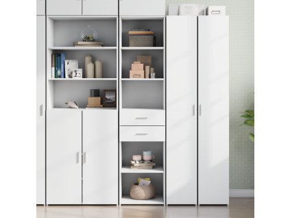 Skříň highboard bílá 45 x 42,5 x 185 cm kompozitní dřevo 3281448