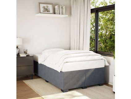 Rám postele bez matrací tmavě šedá 120x190 cm samet 3284620