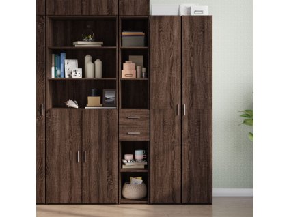 Skříň highboard hnědý dub 30 x 42,5 x 185 cm kompozitní dřevo 846242