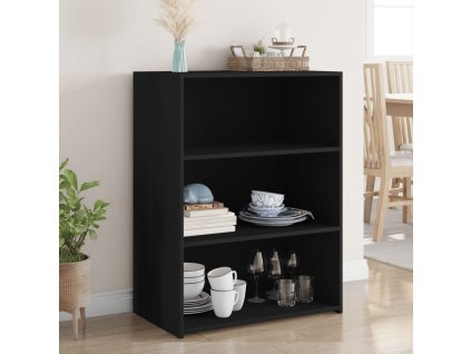 Příborník černý 70 x 41 x 93 cm kompozitní dřevo 846370