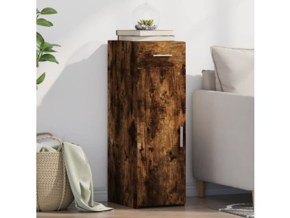 Příborník kouřový dub 30 x 42,5 x 93 cm kompozitní dřevo 846275