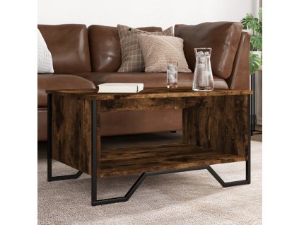 Konferenční stolek kouřový dub 75 x 51 x 40 cm kompozitní dřevo 848486