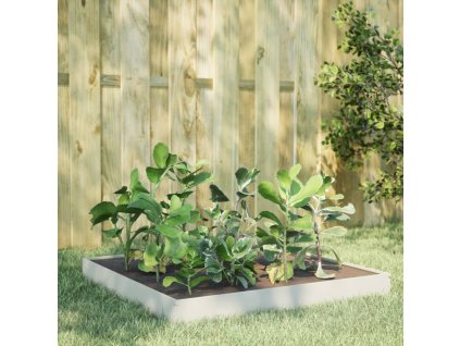 Zahradní vyvýšený záhon bílý 100 x 100 x 18,5 cm ocel 851011