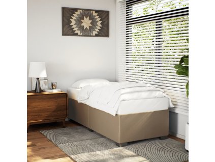 Rám postele cappuccino 100x200 cm umělá kůže 3284547