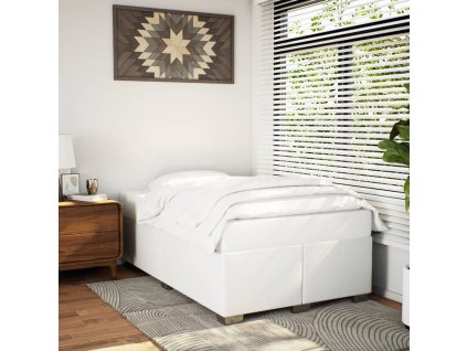 Rám postele bílý 120 x 200 cm umělá kůže 3284553