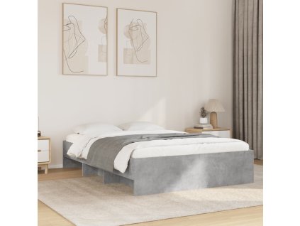 Rám postele betonově šedý 120 x 190 cm kompozitní dřevo 3295698