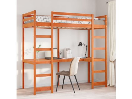 Patrová postel bez matrace voskově hnědá 80 x 200 cm borovice 3308570