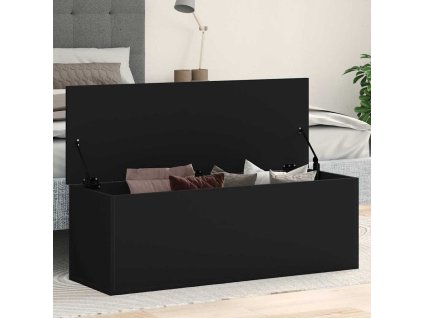 Úložný box černý 102 x 35 x 35 cm kompozitní dřevo 840689