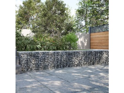 Gabionový koš s víkem 300 x 50 x 50 cm pozinkované železo 3295134