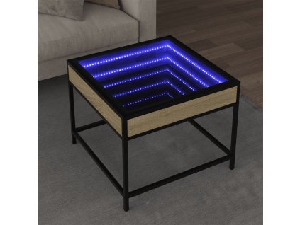 Konferenční stolek s Infinity LED dub sonoma 50 x 50 x 41 cm 847678