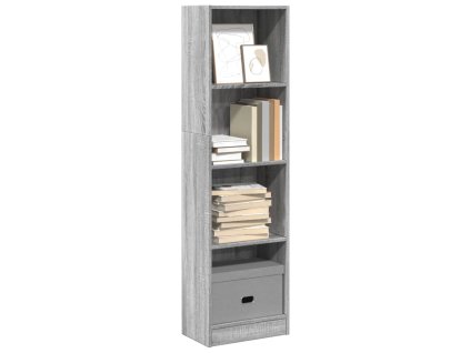 Knihovna šedá sonoma 40 x 24 x 143 cm kompozitní dřevo 857788
