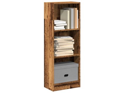 Knihovna old wood 40 x 24 x 109 cm kompozitní dřevo 857781