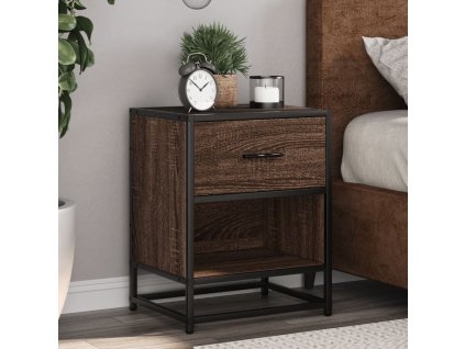 Noční stolky 2 ks hnědý dub 40 x 31 x 50 cm kompozitní dřevo 848693