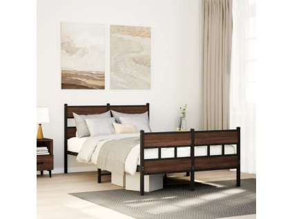 Postel bez matrace s hlavovým a nožním čelem 120 x 200 cm 4017167