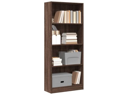 Knihovna hnědý dub 60 x 24 x 143 cm kompozitní dřevo 857818