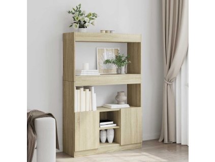 Skříň highboard dub sonoma 92 x 33 x 140 cm kompozitní dřevo 3309611
