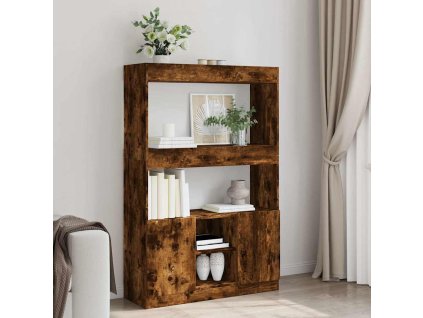 Skříň highboard kouřový dub 92 x 33 x 140 cm kompozitní dřevo 3309613