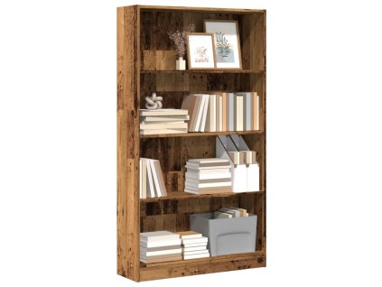 Knihovna old wood 80x24x143 cm kompozitní dřevo 857851