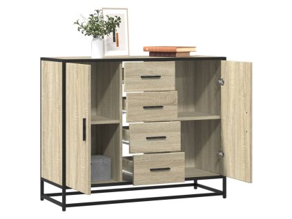 Příborník dub sonoma 92 x 35 x 76 cm kompozitní dřevo 3300826