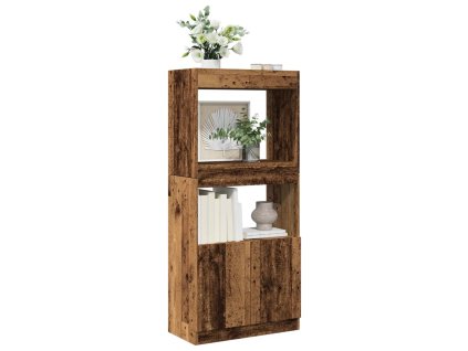 Skříň highboard old wood 63 x 33 x 140 cm kompozitní dřevo 855113