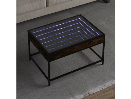 Konferenční stolek s Infinity LED kouřový dub 70 x 50 x 41 cm 847684