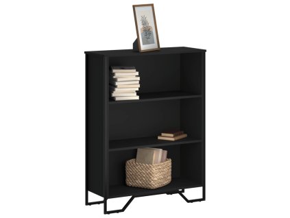 Knihovna černá 80 x 31 x 106 cm kompozitní dřevo 848624