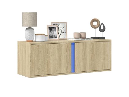 Nástěnná TV skříňka s LED osvětlením dub sonoma 100x31x35 cm 852266