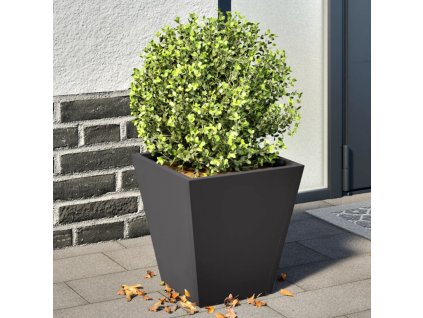 Zahradní truhlíky 2 ks černé 30 x 30 x 30 cm ocel 851039