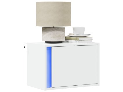 Nástěnné noční stolky s LED osvětlením 2 ks bílé 852090