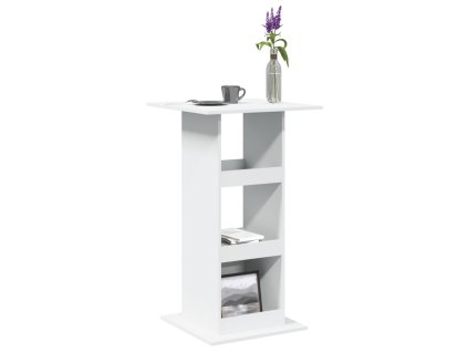 Barový stůl s úložným prostorem bílý 60x60x102 cm kompozit 854328