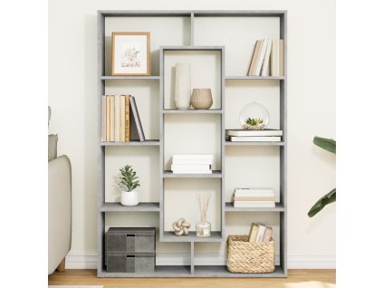 Knihovna betonově šedá 102 x 29 x 143 cm kompozitní dřevo 3310301