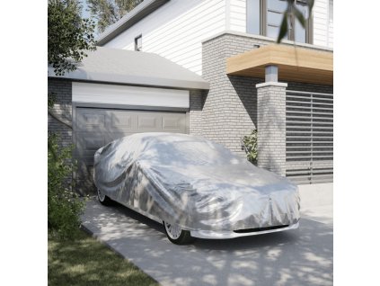 Autopotah pro sedan s popruhy na přezky celý stříbrný M PEVA 4008951