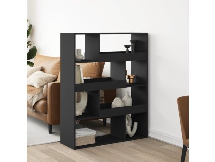 Dělicí stěna černá 100 x 33 x 125,5 cm kompozitní dřevo 3309484