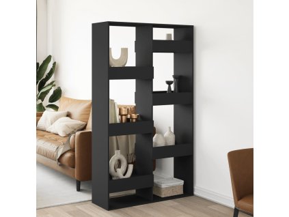 Dělicí stěna černá 100 x 33 x 175 cm kompozitní dřevo 3309574