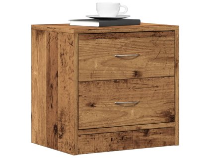 Noční stolek old wood 40 x 30 x 40 cm kompozitní dřevo 855924