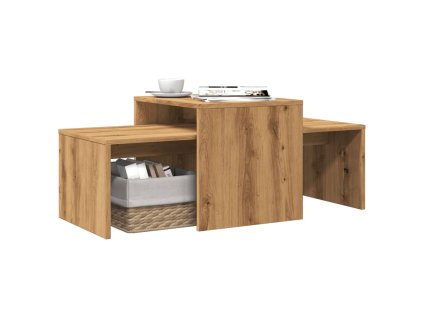 Konferenční stolek dub artisan 100x48x40 cm kompozitní dřevo 856055